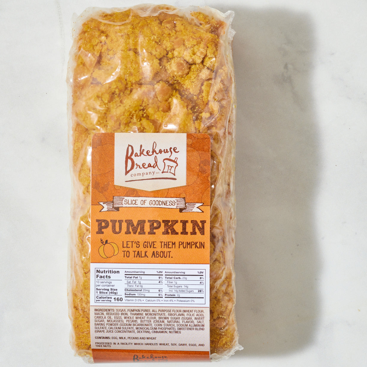 Pumpkin Bread - Bakehouse Bread Company