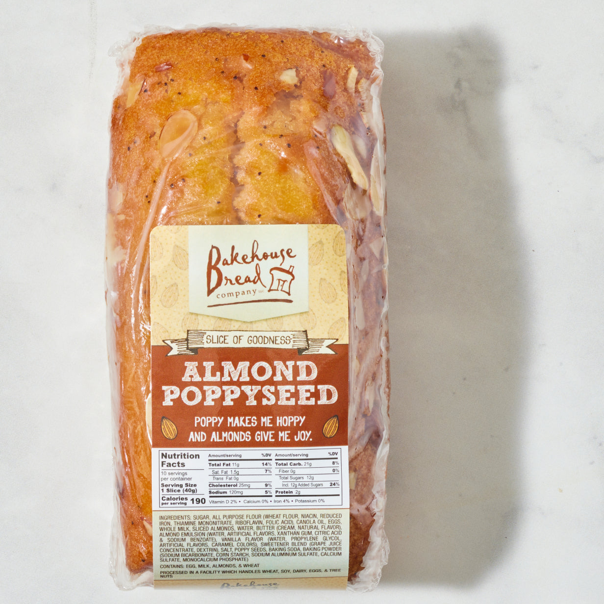Almond Poppyseed Bread Bagged - Bakehouse Bread Company